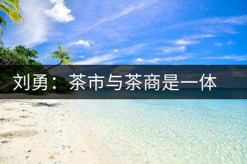 劉勇：茶市與茶商是一體 互相促進才能更好發(fā)展