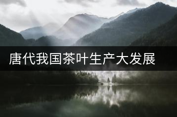 唐代我國茶葉生產(chǎn)大發(fā)展的歷史時(shí)期