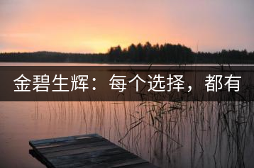 金碧生輝：每個(gè)選擇，都有選擇的理由