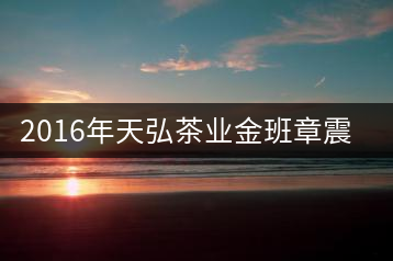 2016年天弘茶業(yè)金班章震撼上市！