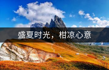 盛夏時光，柑涼心意