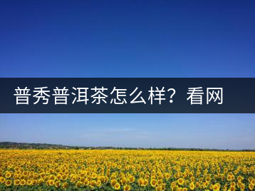 普秀普洱茶怎么樣？看網(wǎng)友精彩回答
