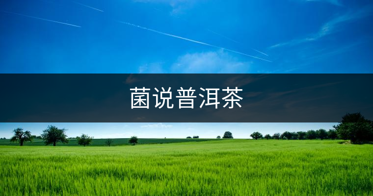 菌說(shuō)普洱茶
