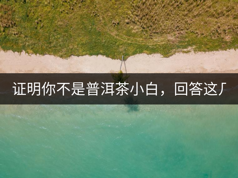 證明你不是普洱茶小白，回答這幾個(gè)問題先！