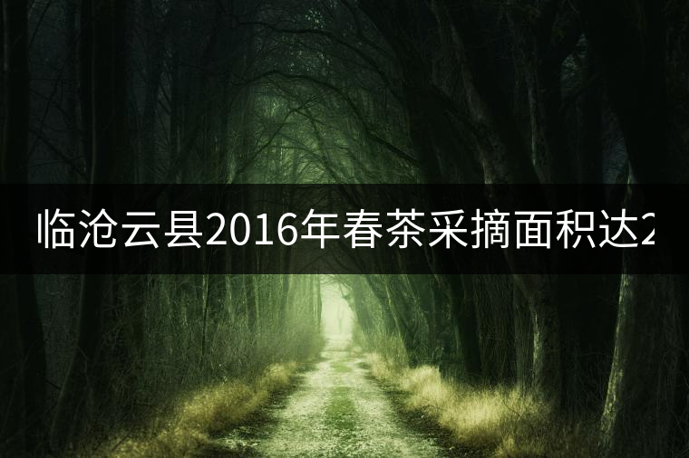 臨滄云縣2016年春茶采摘面積達(dá)202605畝，同比增長(zhǎng)3.28%