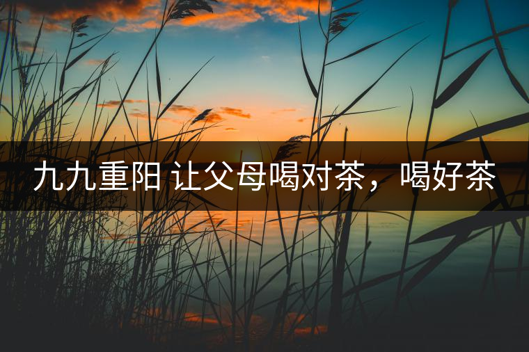 九九重陽 讓父母喝對茶，喝好茶
