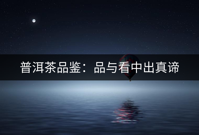普洱茶品鑒：品與看中出真諦