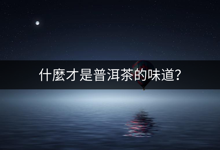 什麼才是普洱茶的味道？