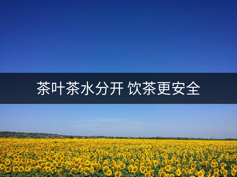 茶葉茶水分開(kāi) 飲茶更安全