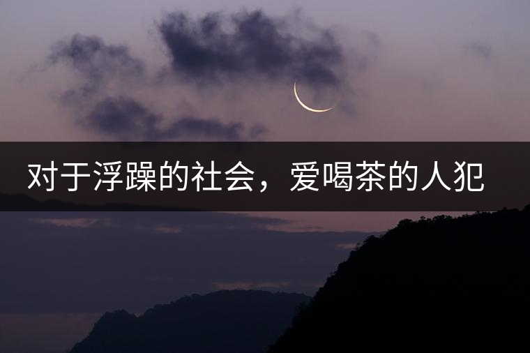 對(duì)于浮躁的社會(huì)，愛(ài)喝茶的人犯了種種罪行