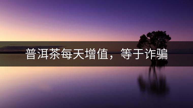 普洱茶每天增值，等于詐騙