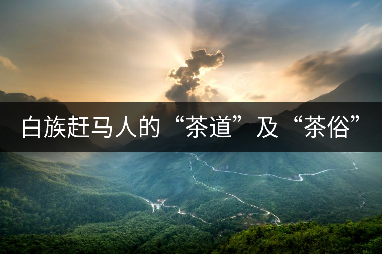 白族趕馬人的“茶道”及“茶俗”