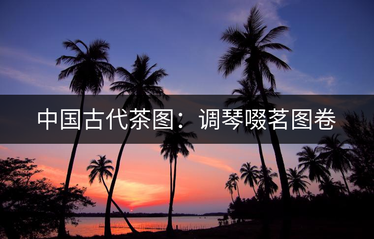 中國古代茶圖：調(diào)琴啜茗圖卷