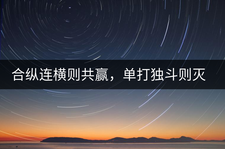 合縱連橫則共贏，單打獨(dú)斗則滅亡