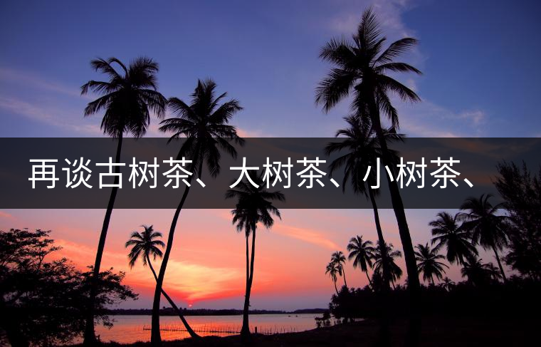 再談古樹茶、大樹茶、小樹茶、臺樹茶…