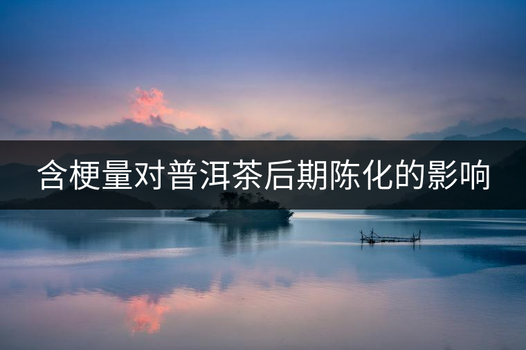 含梗量對普洱茶后期陳化的影響 含梗量對普洱茶后期陳化的影響