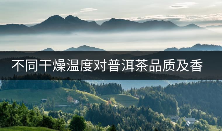 不同干燥溫度對普洱茶品質及香氣的影響