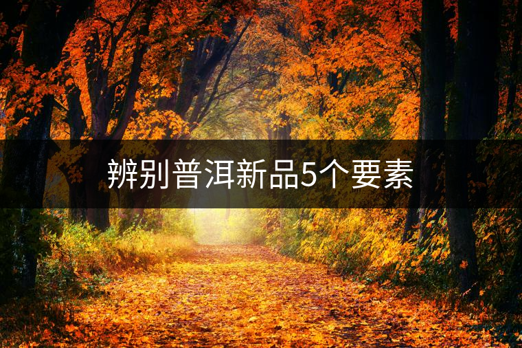 辨別普洱新品5個(gè)要素