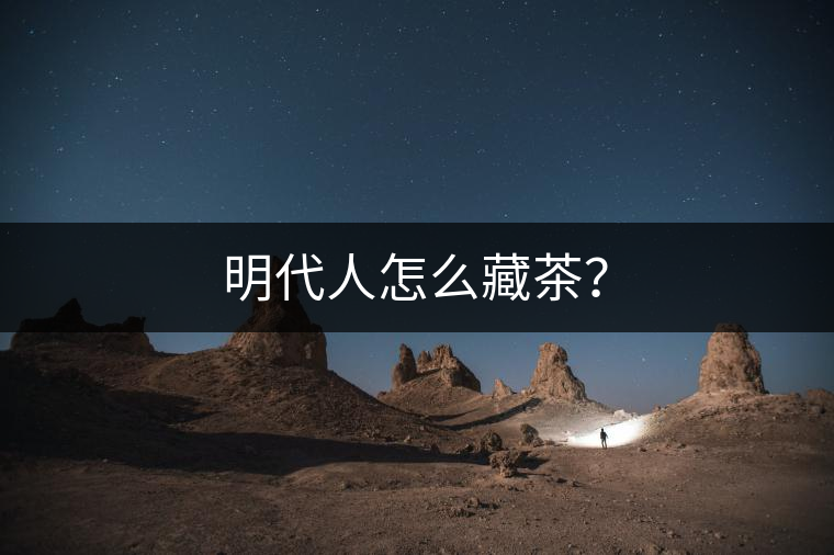 明代人怎么藏茶？