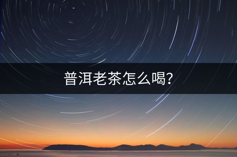 普洱老茶怎么喝？