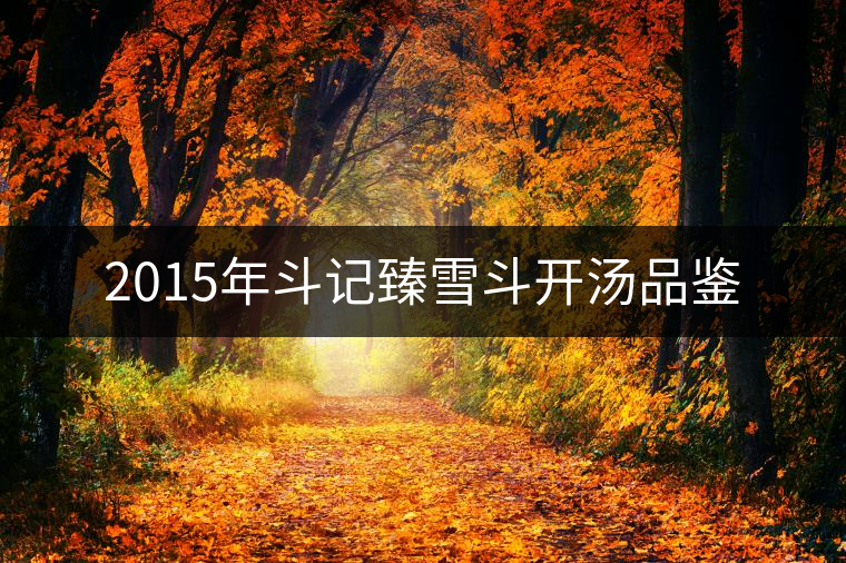 2015年斗記臻雪斗開湯品鑒 2015年斗記臻雪斗開湯品鑒