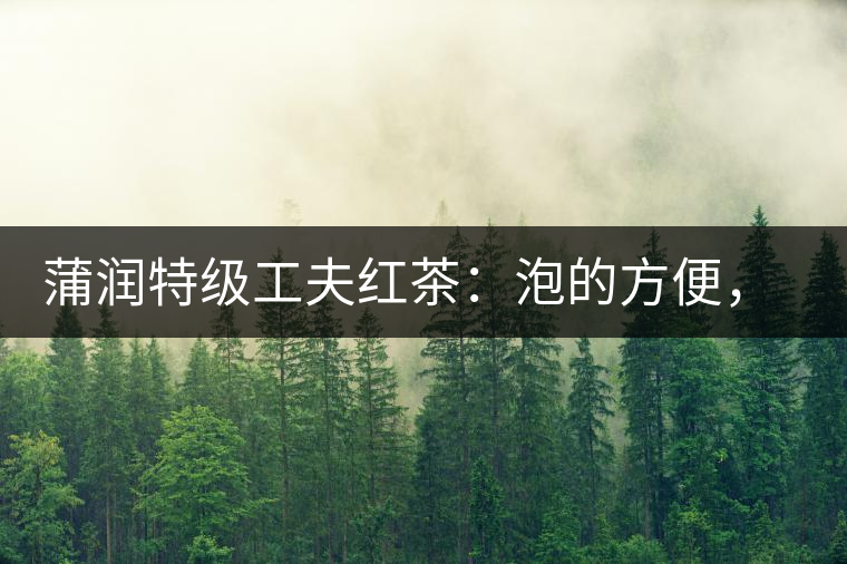 蒲潤特級工夫紅茶：泡的方便，喝的舒適