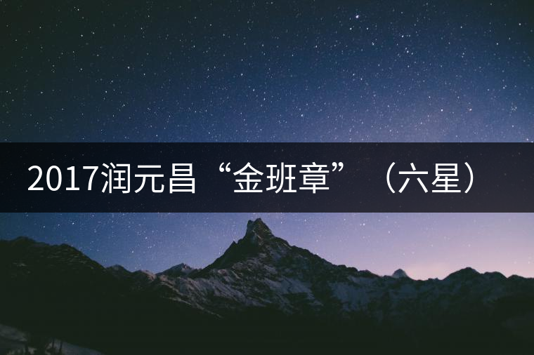 2017潤元昌“金班章”（六星）普洱生茶