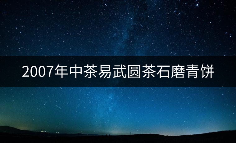 2007年中茶易武圓茶石磨青餅 2007年中茶易武圓茶石磨青餅