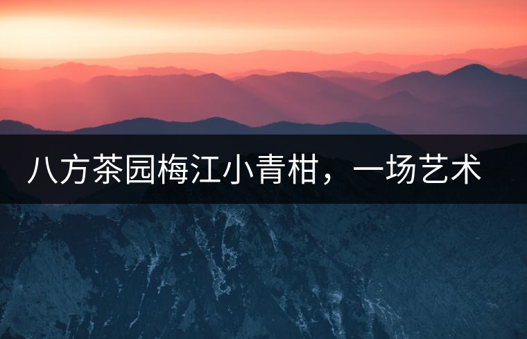 八方茶園梅江小青柑，一場藝術(shù)巔峰的際會【新品上市】！