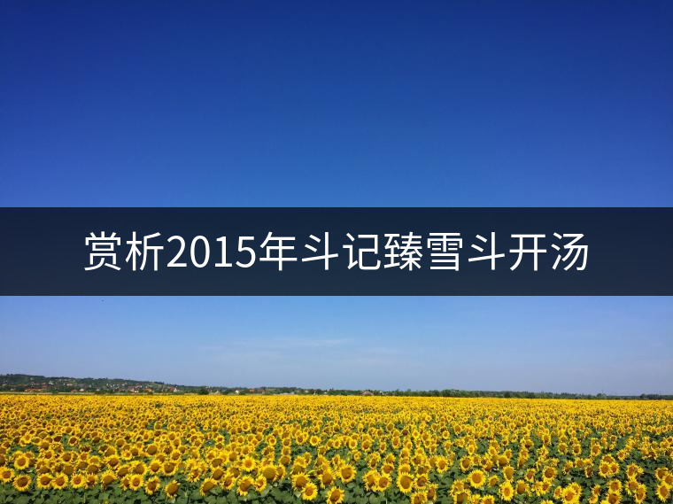 賞析2015年斗記臻雪斗開(kāi)湯