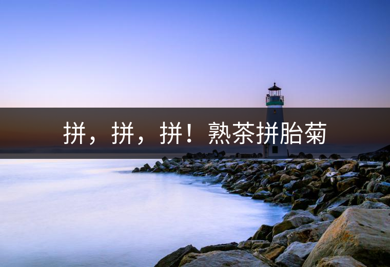 拼，拼，拼！熟茶拼胎菊