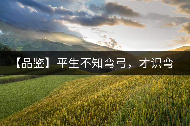 【品鑒】平生不知彎弓，才識彎弓，難舍彎弓