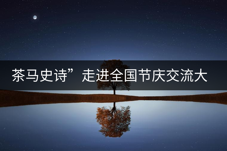 茶馬史詩”走進(jìn)全國節(jié)慶交流大會