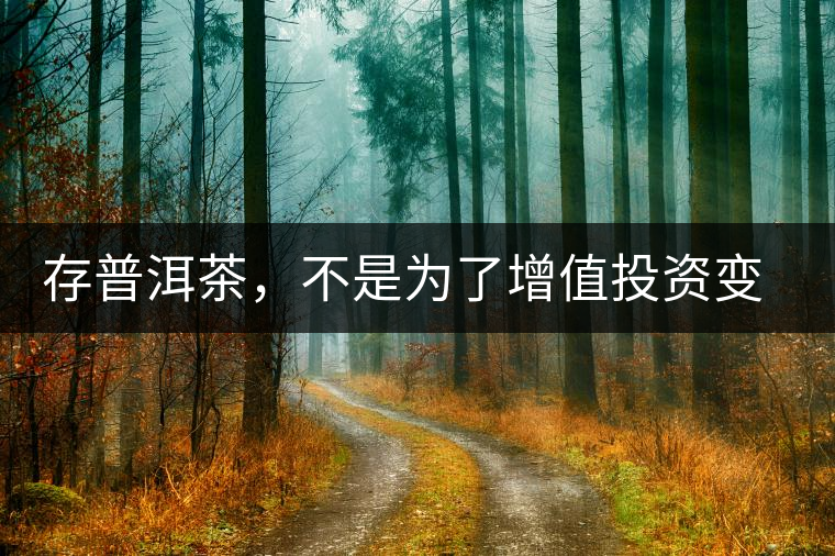 存普洱茶，不是為了增值投資變現(xiàn)，而是為了自己以后有純正的