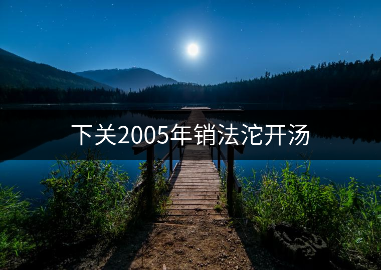 下關(guān)2005年銷法沱開湯