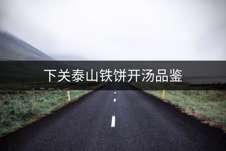 下關(guān)泰山鐵餅開湯品鑒