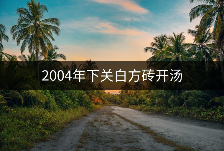2004年下關(guān)白方磚開(kāi)湯 2004年下關(guān)白方磚開(kāi)湯