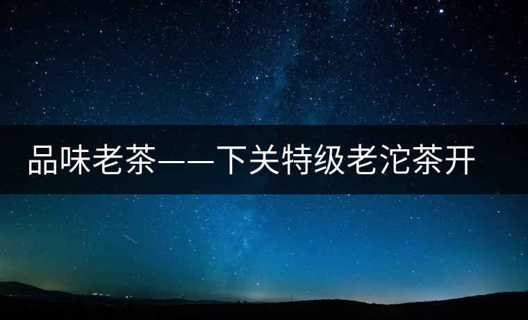 品味老茶——下關(guān)特級老沱茶開湯 品味老茶——下關(guān)特級老沱茶開湯