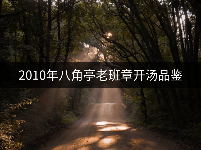 2010年八角亭老班章開湯品鑒