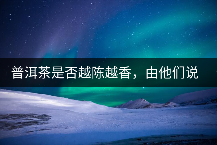 普洱茶是否越陳越香，由他們說(shuō)了算