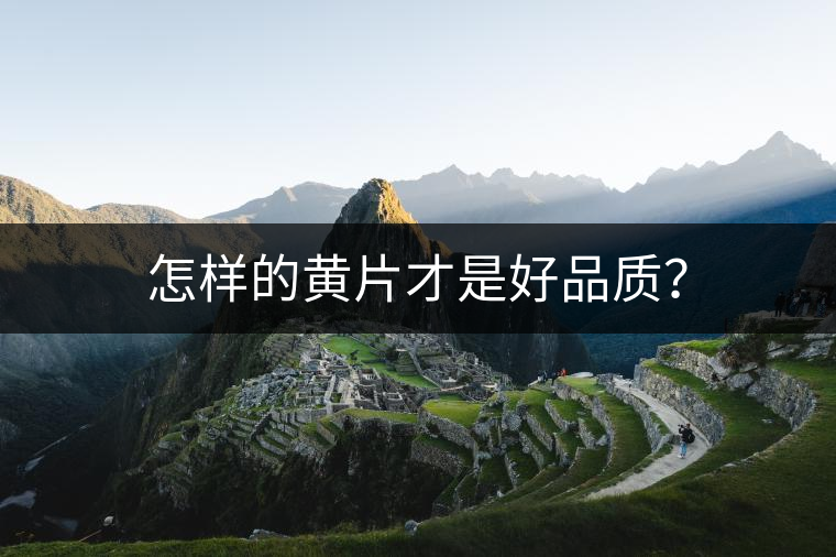 怎樣的黃片才是好品質(zhì)？