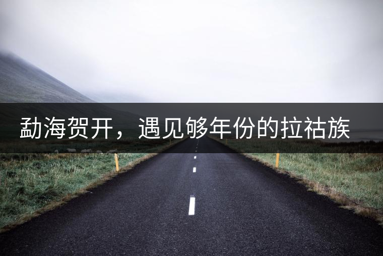 勐海賀開(kāi)，遇見(jiàn)夠年份的拉祜族古茶園