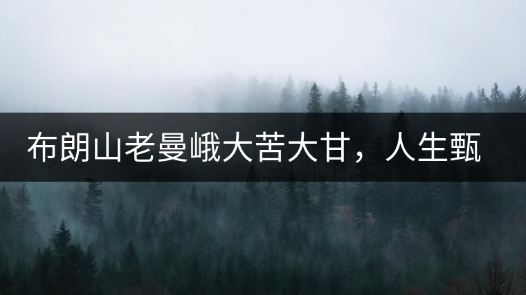 布朗山老曼峨大苦大甘，人生甄味