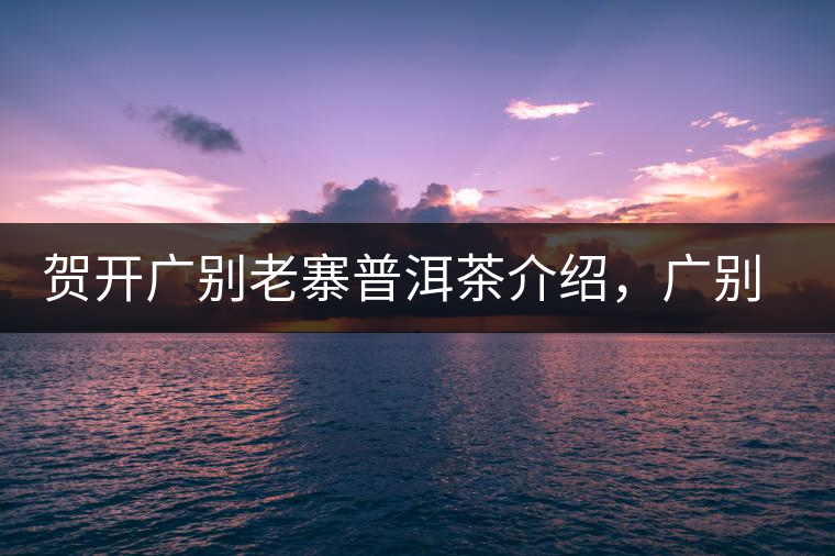 賀開(kāi)廣別老寨普洱茶介紹，廣別老寨古樹(shù)茶口感特點(diǎn)