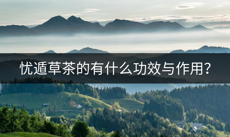 憂遁草茶的有什么功效與作用？