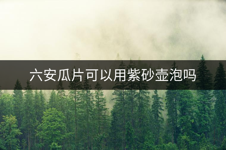 六安瓜片可以用紫砂壺泡嗎