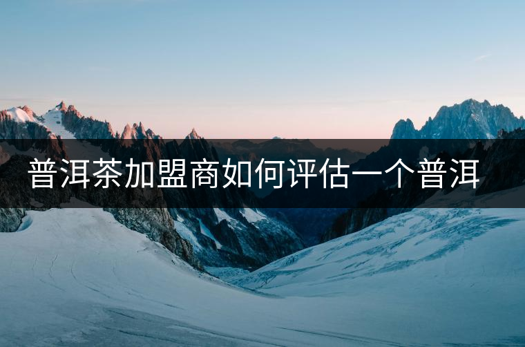 普洱茶加盟商如何評(píng)估一個(gè)普洱茶品牌是否值得加盟？