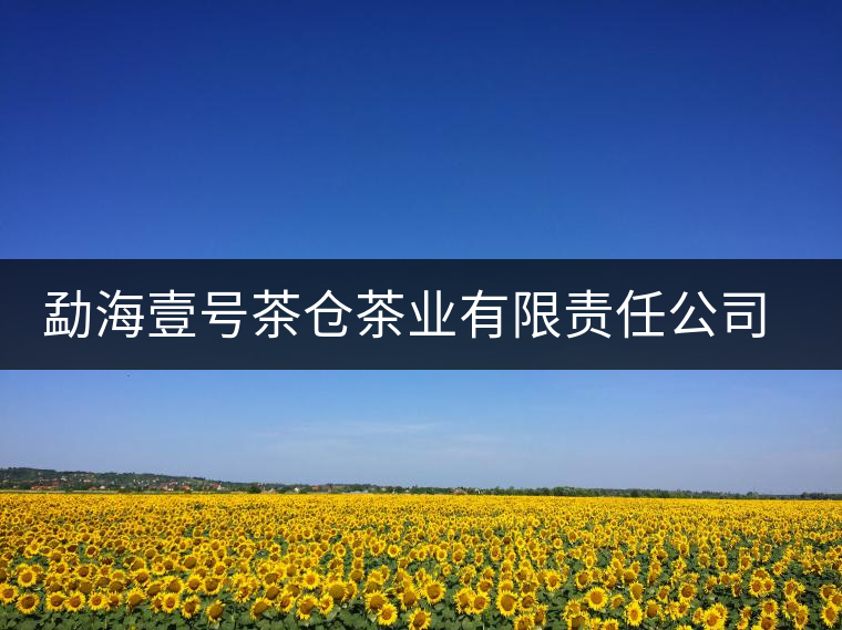 勐海壹號(hào)茶倉(cāng)茶業(yè)有限責(zé)任公司簡(jiǎn)介 勐海壹號(hào)茶倉(cāng)茶業(yè)有限責(zé)任公司簡(jiǎn)介