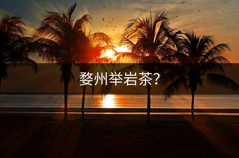 婺州舉巖茶？