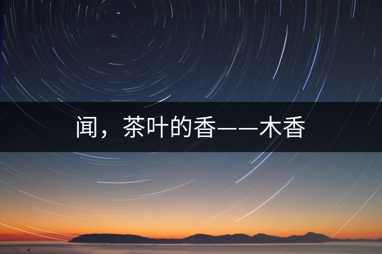 聞，茶葉的香——木香